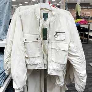 Wild Fable Off-White Bomber Jacket